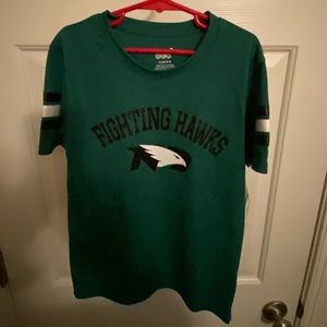 Youth Boys North Dakota Fighting Hawks Football T Shirt size 5/6 NWT 100% Cotton